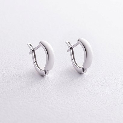 Детские серьги в белом золоте с08422