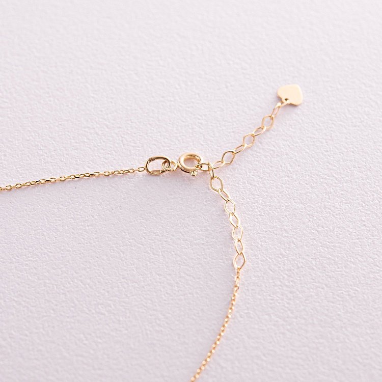 Колье - галстук "Colors of freedom" в желтом золоте (фианиты) кол02339 от ювелирного магазина Оникс - 4