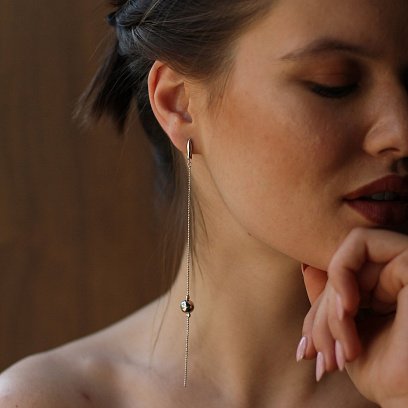 Серебряные серьги "Шарики" 122559 №4