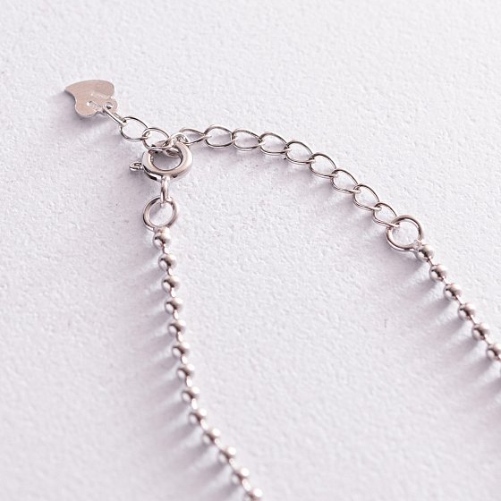 Срібний браслет "Крапля дощу" на ногу 141562 №4