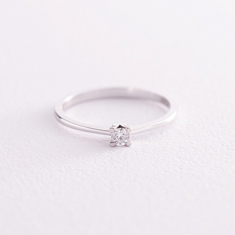 Помолвочное золотое кольцо с бриллиантом 24421121 от ювелирного магазина Оникс - 4