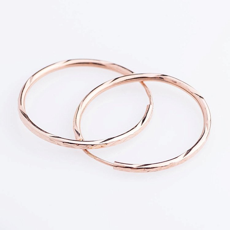 Золоті сережки "Кільця" (25мм) с01998 від ювелірного магазину Онікс