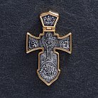 Серебряный крест с позолотой "Распятие. Ангел Хранитель" 131416 от ювелирного магазина Оникс - 2