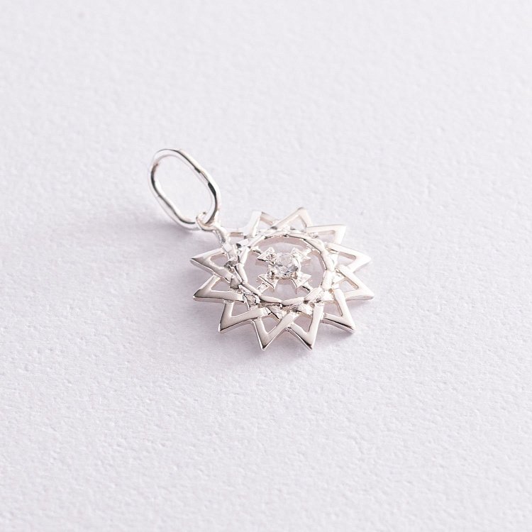 Срібна підвіска "Зірка Ерцгамми" з фіанітом 131397 від ювелірного магазину Онікс