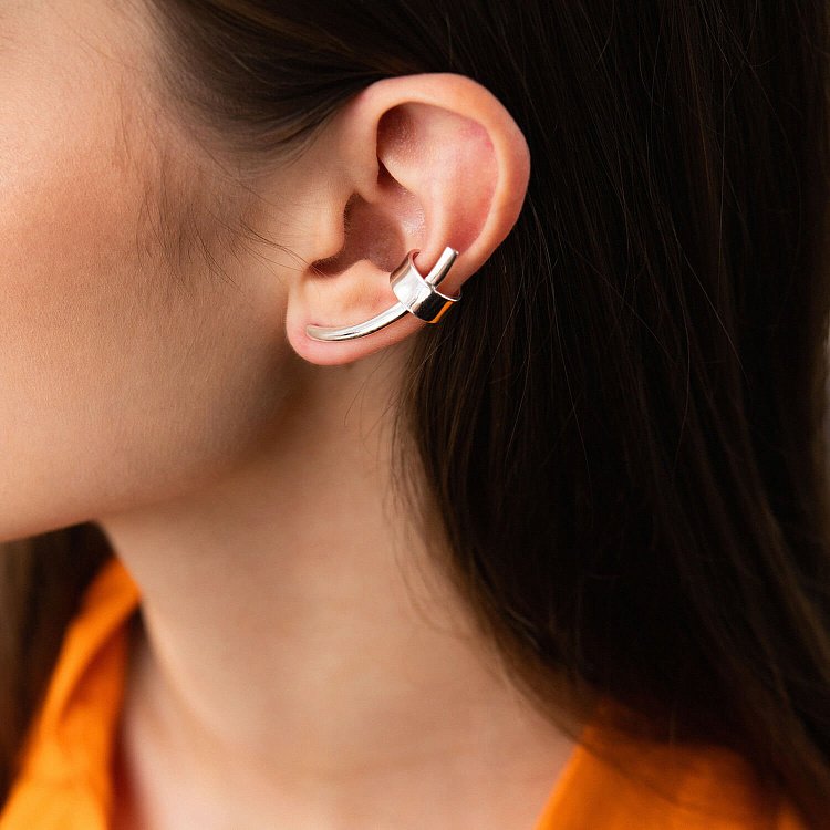 Срібна каффа "Дотик" (на ліве вушко) 122913л від ювелірного магазину Онікс - 9