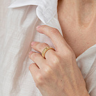 Каблучка "Love" у жовтому золоті к08421 от ювелирного магазина Оникс - 1