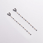 Золоті сережки "Кульки на ланцюжку" с09438 от ювелирного магазина Оникс - 1