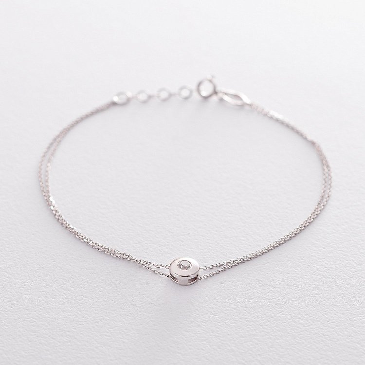 Браслет з білого золота б04175 від ювелірного магазину Онікс