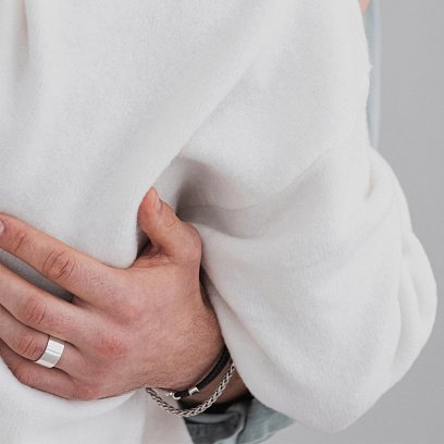 Серебряное кольцо гладкое 112155о №3