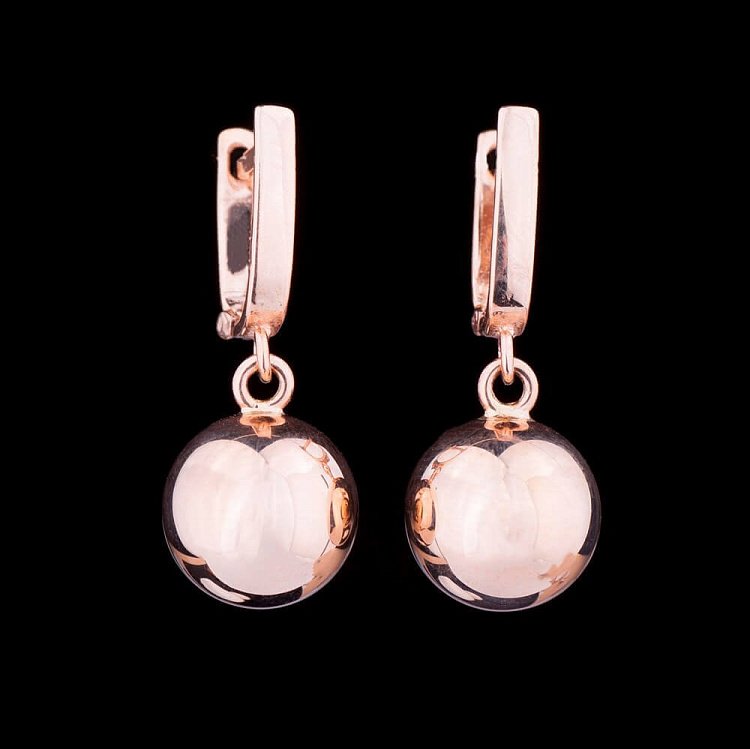 Серьги "Шарики" с02997 от ювелирного магазина Оникс - 2