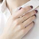 Золотое помолвочное кольцо с фианитом к06104 от ювелирного магазина Оникс - 3