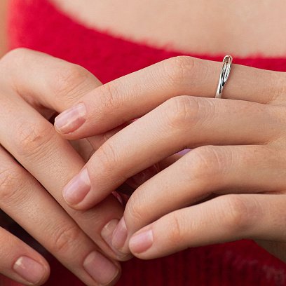 Серебряное кольцо "Орбита" 112778 №6