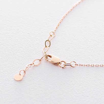 Золотое колье с квадратиками кол01445 №3