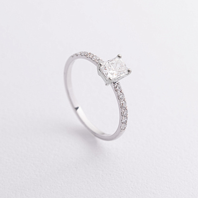Помолвочное кольцо с бриллиантами (белое золото) 235571121