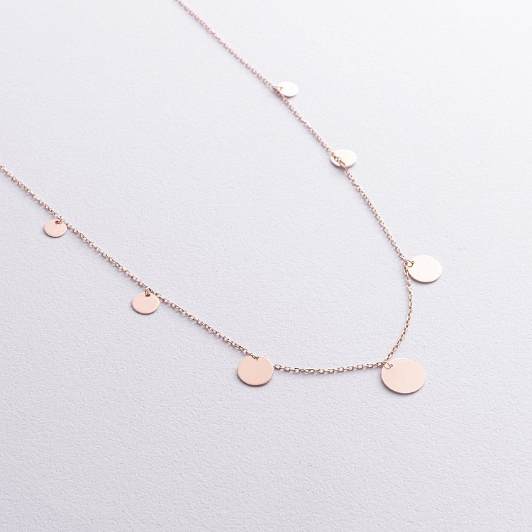 Кольє "Монетки" у червоному золоті (7 шт) кол02558 від ювелірного магазину Онікс - 1