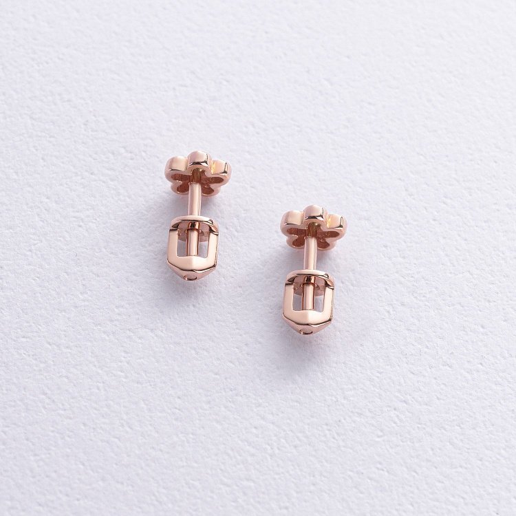 Золоті сережки - пусети "Квіточки" с08762 від ювелірного магазину Онікс - 3