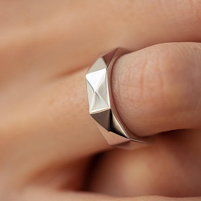 Кольцо "Valerie" в белом золоте к07521 №4