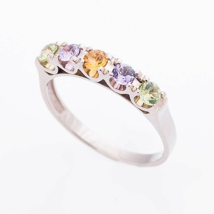 Золота каблучка з натуральними каменями 02-0632.0.2247 від ювелірного магазину Онікс - 1