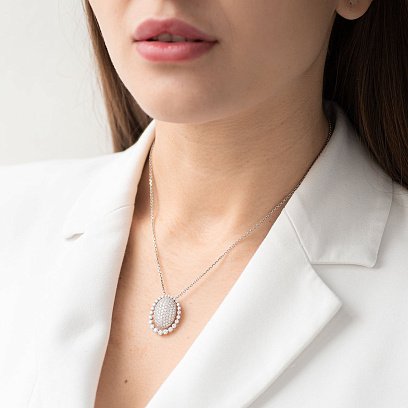 Золота підвіска з діамантами пкит564 №2