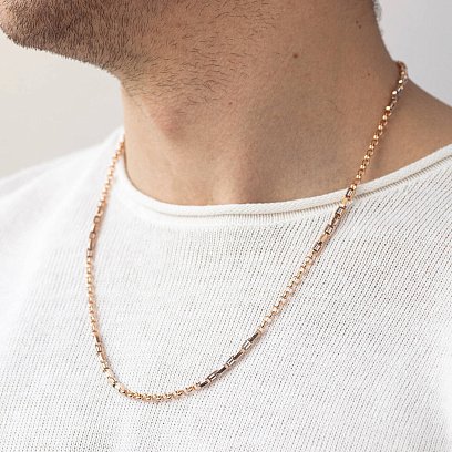 Золотая мужская цепочка ц00575 №2