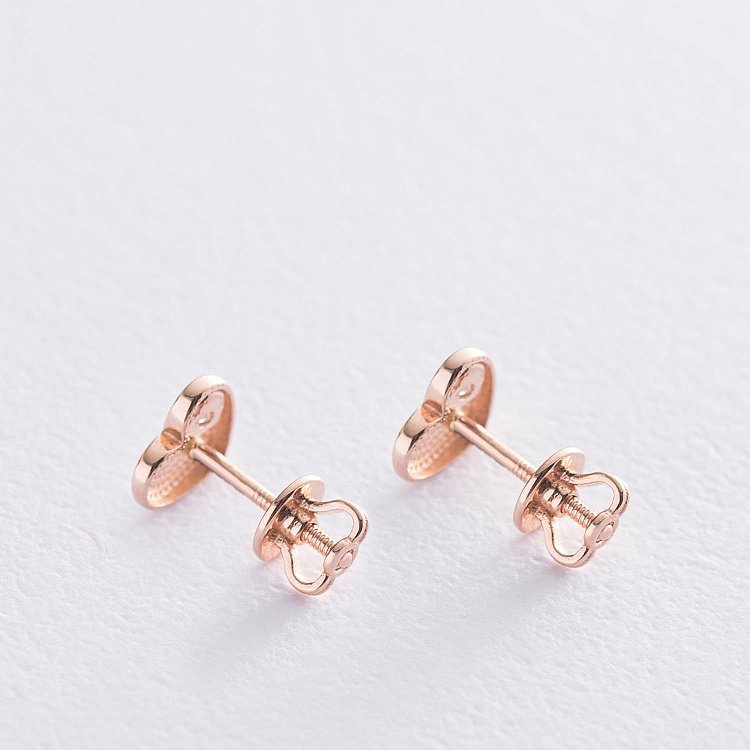 Золоті сережки "Сердечка" з фіанітами с06071 від ювелірного магазину Онікс - 4