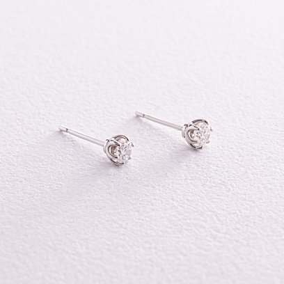 Золоті сережки - пусети з діамантами сб0436ca