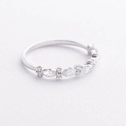 Золота каблучка з діамантами кб0678lg №2