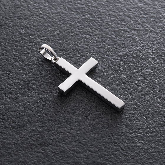 Срібний хрест ручної роботи "In God we trust" 132750g №4