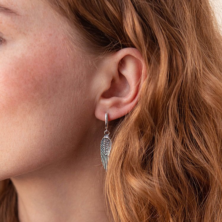 Серебряные серьги "Крылья Ангела" 121790 от ювелирного магазина Оникс - 2