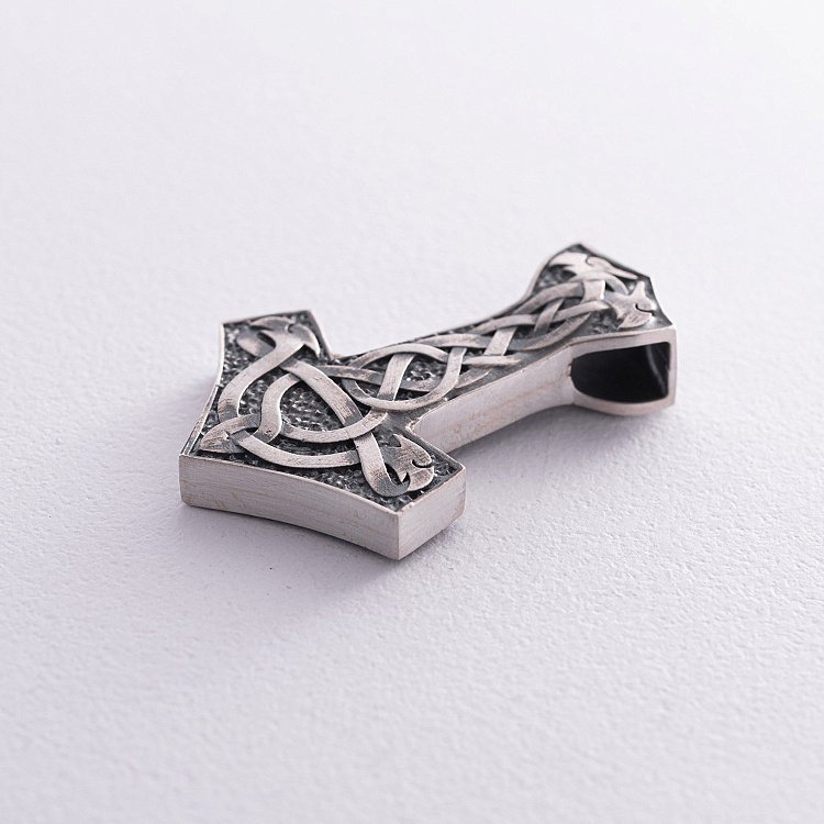 Серебряный кулон "Молот с Щитом Иггдрасиля" 7047 от ювелирного магазина Оникс - 9