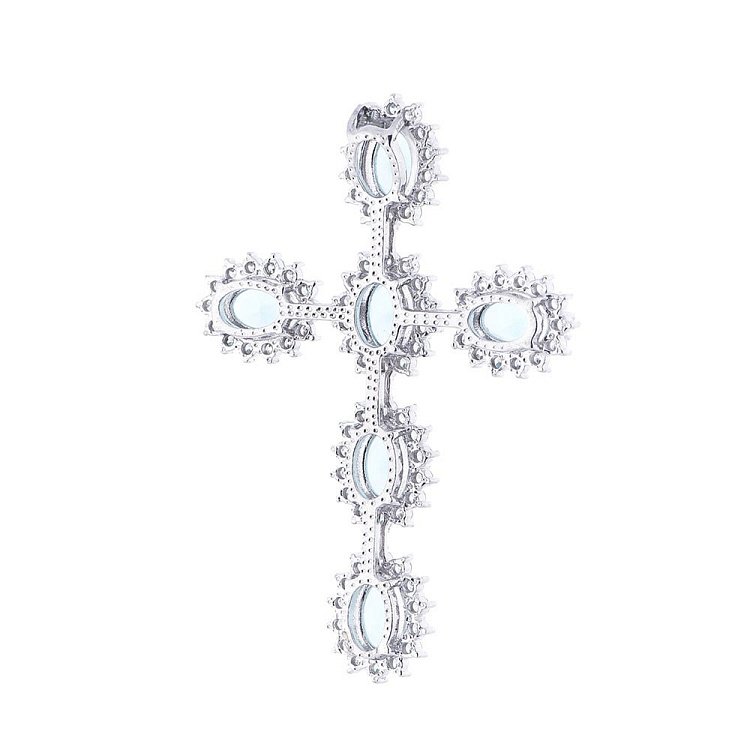 Подвеска "Крестик" (фианиты) 131901 от ювелирного магазина Оникс - 6