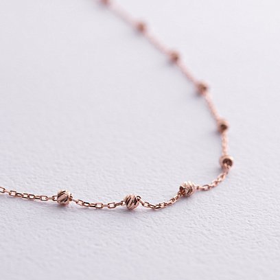 Кольє "Кульки" у червоному золоті кол02347 №3