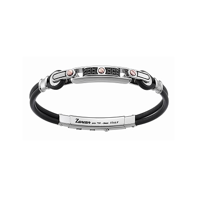 Чоловічий браслет зі срібною та золотою вставкою Zancan EXB274R-N
