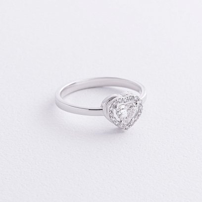 Золотое кольцо "Сердечко" с бриллиантами 235831121 №3