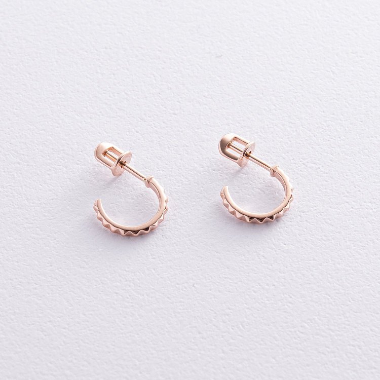 Серьги - пусеты "Mona" в красном золоте mini с08439 от ювелирного магазина Оникс - 2