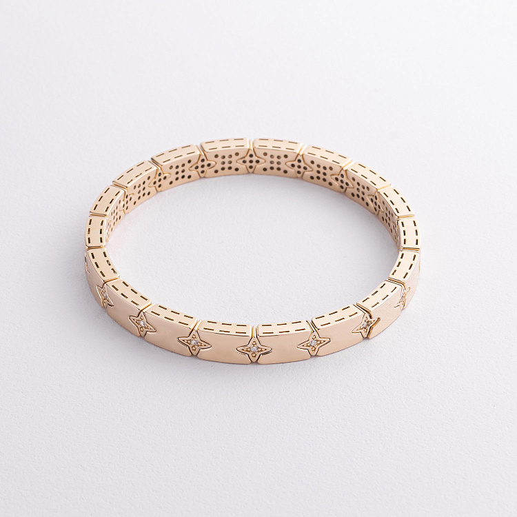 Браслет "Brianna" у жовтому золоті (фіаніти) б05787 від ювелірного магазину Онікс - 1