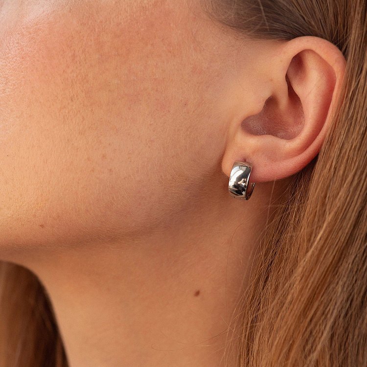 Серебряные серьги "Кольца" 122786 - 3 Серебряные серьги "Кольца" 122786 от ювелирного магазина Оникс - 3