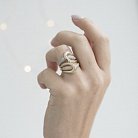 Золотое кольцо с фианитами к04308 от ювелирного магазина Оникс - 1