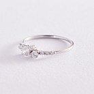 Кольцо с бриллиантами в белом золоте 101-10141 от ювелирного магазина Оникс - 4