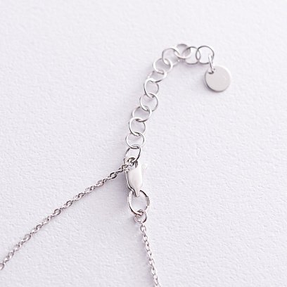 Браслет с крестиком в белом золоте 820154В №3