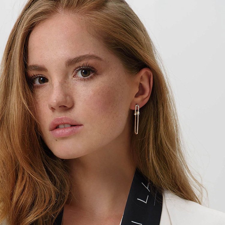 Серебряные серьги - пусеты "Идея" 122742 от ювелирного магазина Оникс - 3