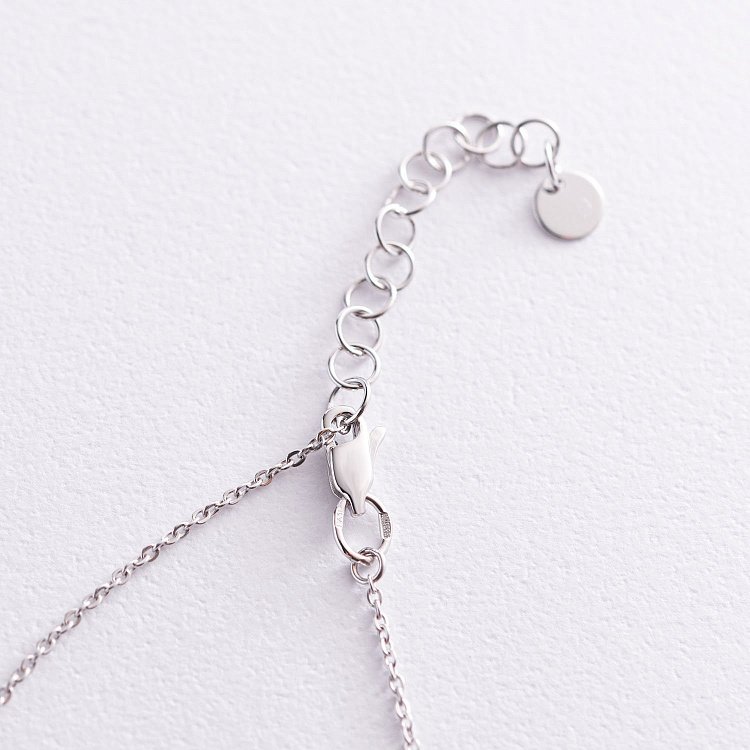 Браслет с крестиком в белом золоте 820154В от ювелирного магазина Оникс - 2