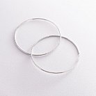 Серьги - кольца в белом золоте (6.3 см) с07143 от ювелирного магазина Оникс
