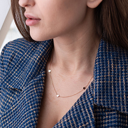 Золоте кольє "Монетки" 860252 №2