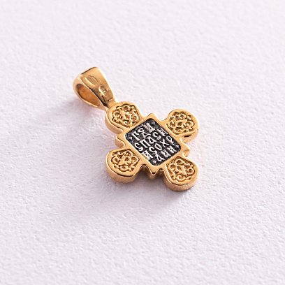 Серебряный крестик (позолота, чернение) 132389 №2