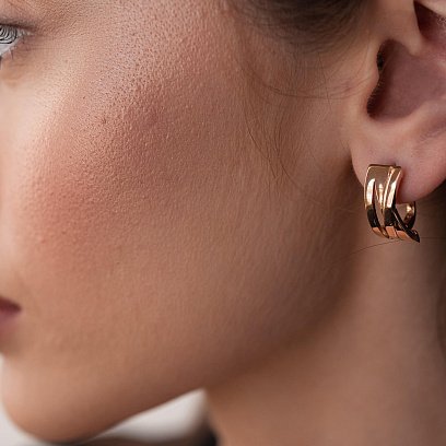 Серьги в красном золоте с07497 №4