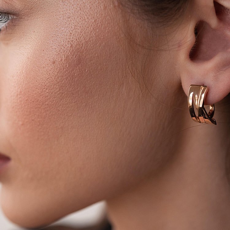 Серьги в красном золоте с07497 от ювелирного магазина Оникс - 3