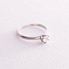 Помолвочное серебряное кольцо с фианитом 643 от ювелирного магазина Оникс - 2