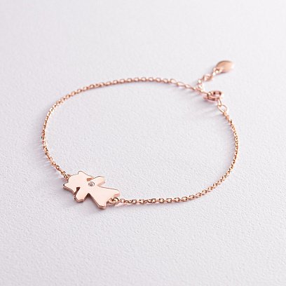 Браслет "Девочка" в красном золоте (возможна гравировка) з2077