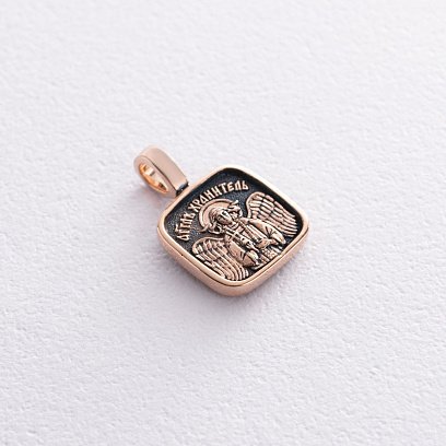 Золотая ладанка "Ангел Хранитель - Архангел Михаил" п03431 №2